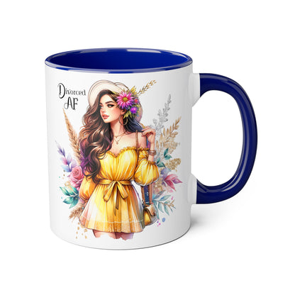 Divorced AF Accent Mug, Empowering Coffee Cup, Self-Love Gift for Her, Unique Birthday Present, Motivational Drinking Vessel