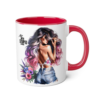 Mug - Not With Stupid Anymore Humoristic 11oz Accent Mug