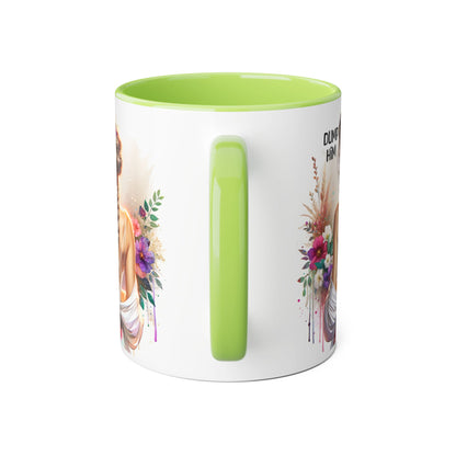Elegant Floral Dump Him Mug | Inspirational Coffee Cup | Gift for Her, Birthday Present, Self-Care, Motivational Drinkware