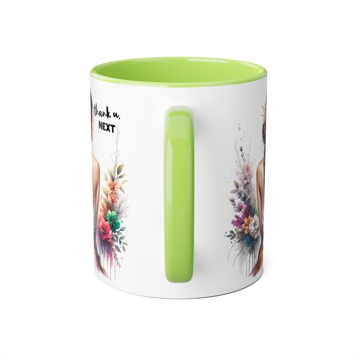 Thank U, Next Floral Thank You Accent Mug - Ideal Gift for Friends, Home Decor, Coffee Lovers, Birthday, Appreciation Moments, Artful Drinkware