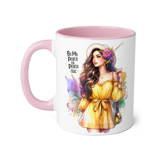 Mug - Be My Peace or Peace Out Accent Mug 11oz