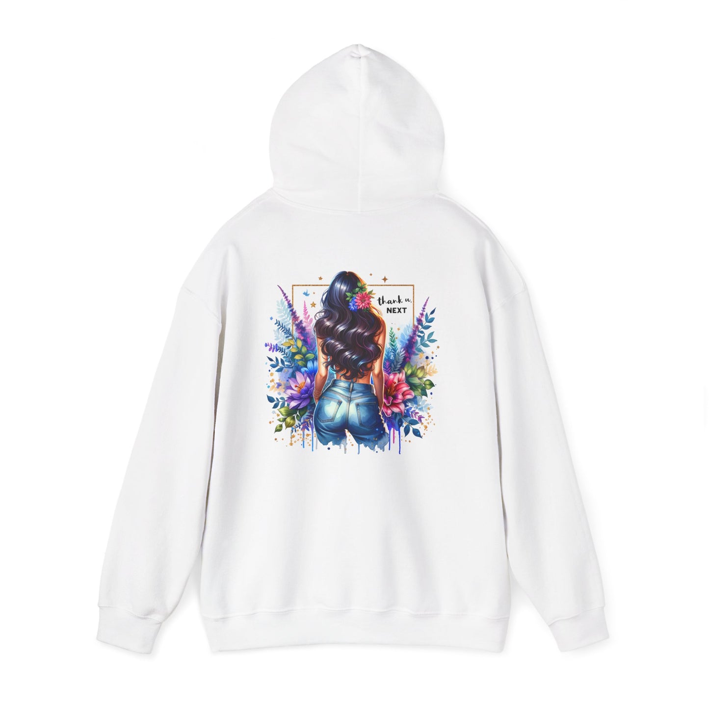 Thank U, Next Colorful Artistic Hooded Sweatshirt for Creative Souls, Stylish Gift for Art Lovers, Cozy Casual Wear, Unique Sweatshirt, Vibrant Hoodie