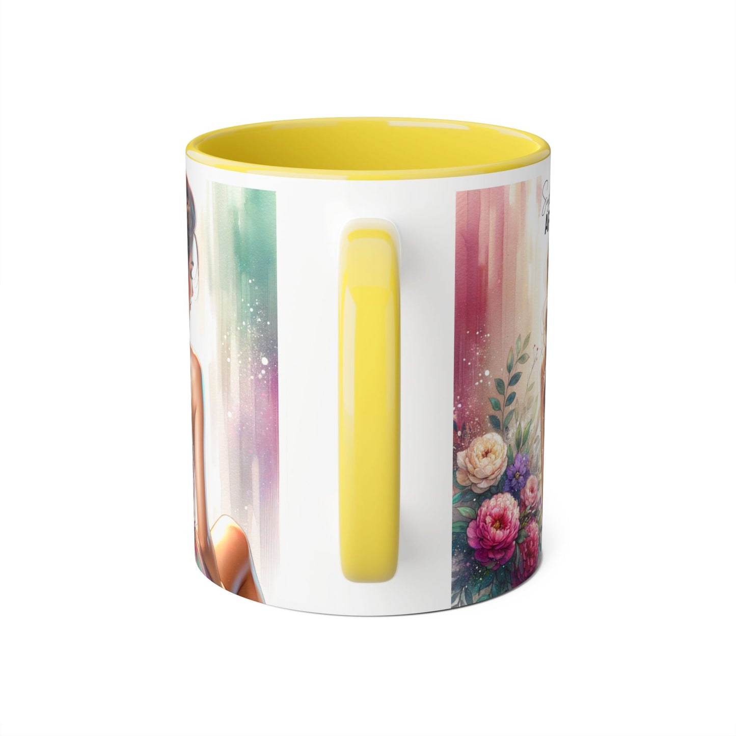 Elegant Floral Accent Mug - Perfect for Coffee Lovers, Gift for Her, Tea Time, Home Decor, Birthdays or Celebrations