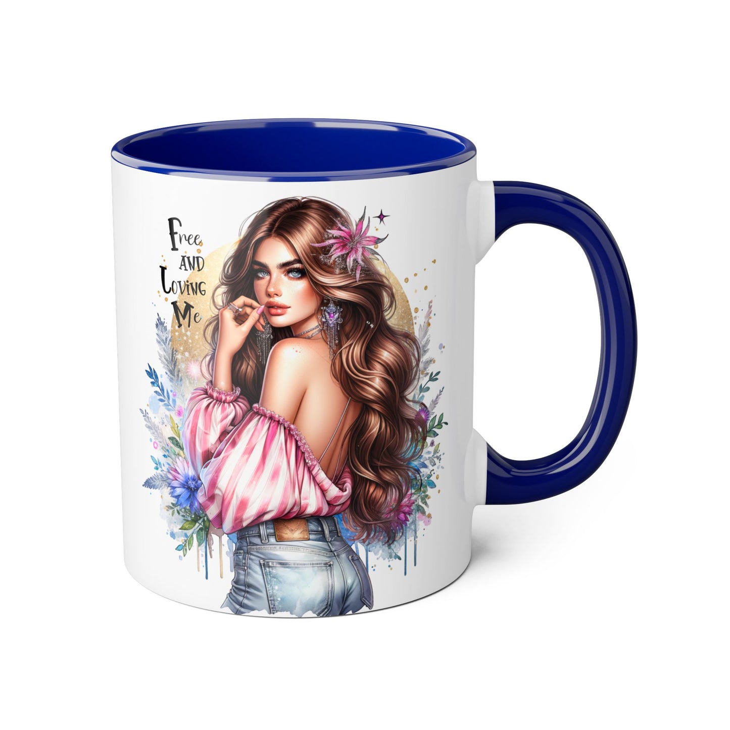 Bohemian Accent Mug, 11oz Coffee Cup for Free-Spirited Souls, Gift for Her, Artful Drinkware, Inspirational Coffee Mug