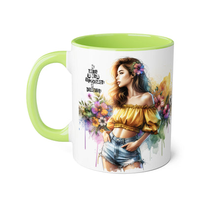 Funny Accent Mug - My Taste in Men is Probably a Disability Humor 11oz Cup