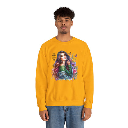 Lost You And Found Me Bohemian Floral Crewneck Sweatshirt, Cozy Graphic Sweatshirt, Gift for Her, Unique Art Pullover, Spring Fashion Crew