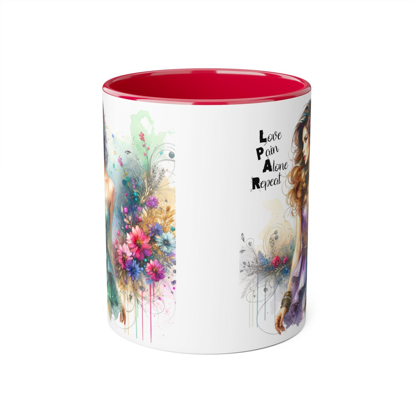 Whimsical Floral Accent Mugs, 11oz - Perfect for Coffee Lovers, Gift for Her, Home Decor, Birthday, Mother's Day