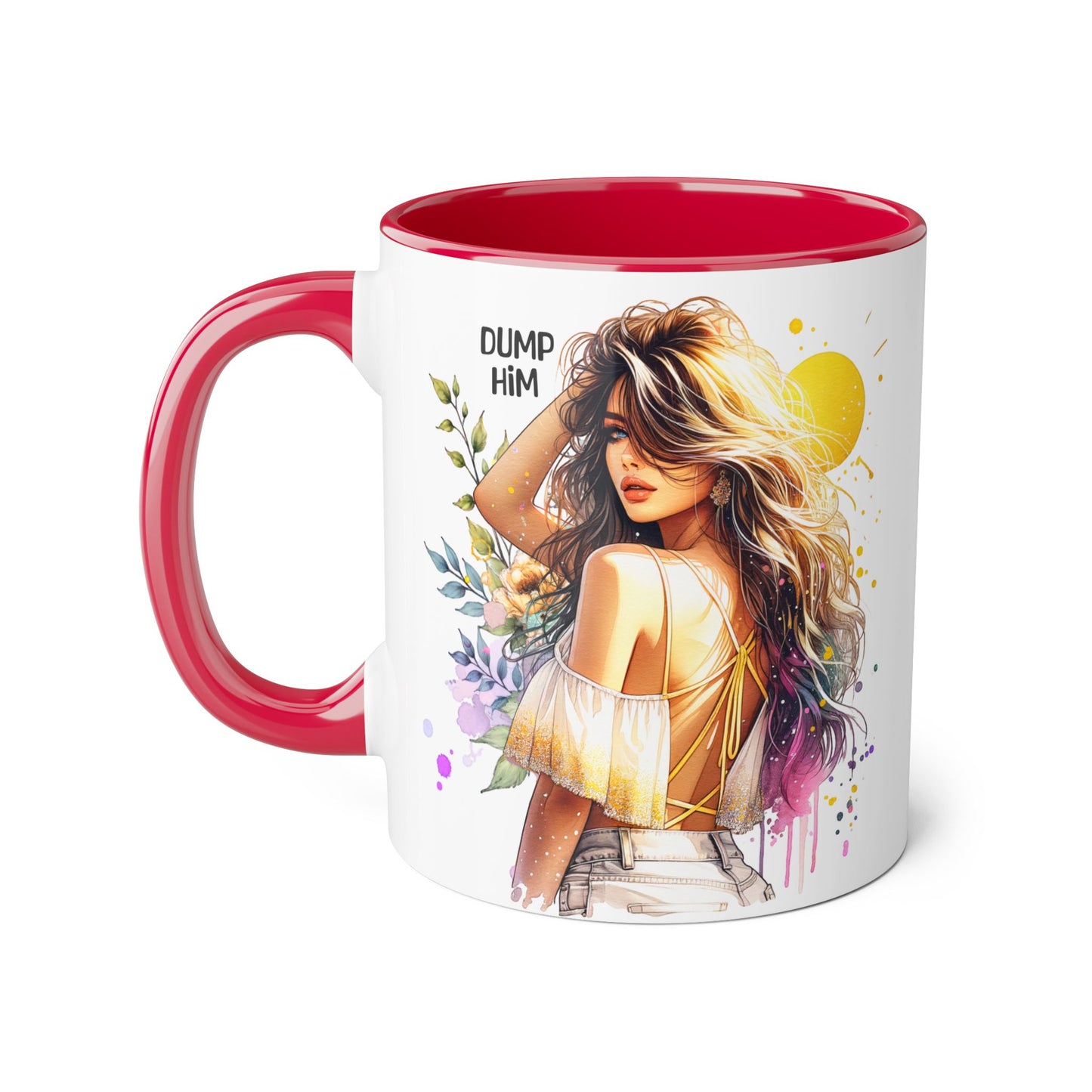 Empowerment Accent Mugs, 11oz - Inspirational Coffee Cup for Strong Women, Self-Love Gift, Motivational Mug