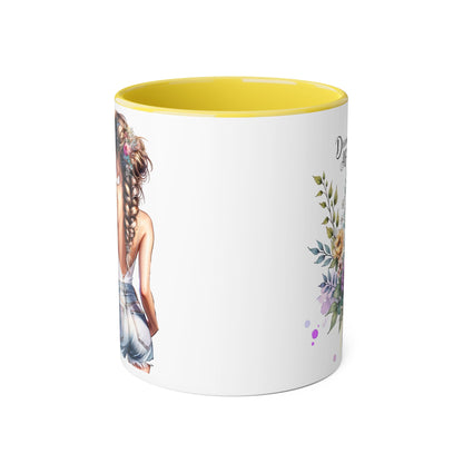 Divorced AF Floral Accent Mug - Perfect Gift for Friends, Coffee Lovers, Humor, Self-Care, Divorce Parties