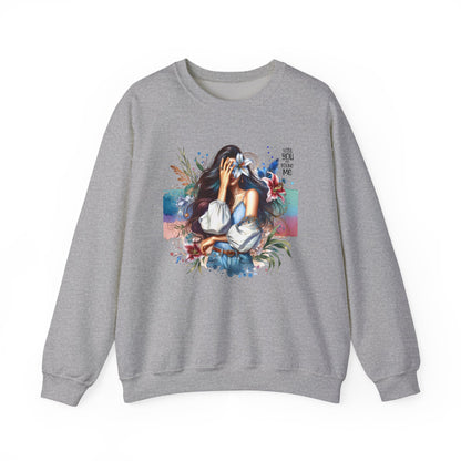 Lost You And Found Me Artistic Unisex Sweatshirt for Comfort and Style - Cozy Apparel, Gift for Her, Trendy Fashion, Relaxed Fit, Casual Wear