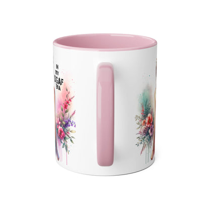 Bold IDGAF Era Accent Mug, Coffee Cup for Strong Women, Gift for Her, Floral Art Mug, Motivational Drinkware