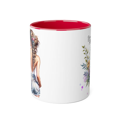 Divorced AF Floral Accent Mug - Perfect Gift for Friends, Coffee Lovers, Humor, Self-Care, Divorce Parties
