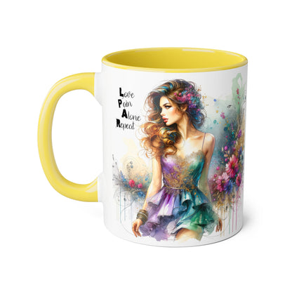 Whimsical Floral Accent Mugs, 11oz - Perfect for Coffee Lovers, Gift for Her, Home Decor, Birthday, Mother's Day