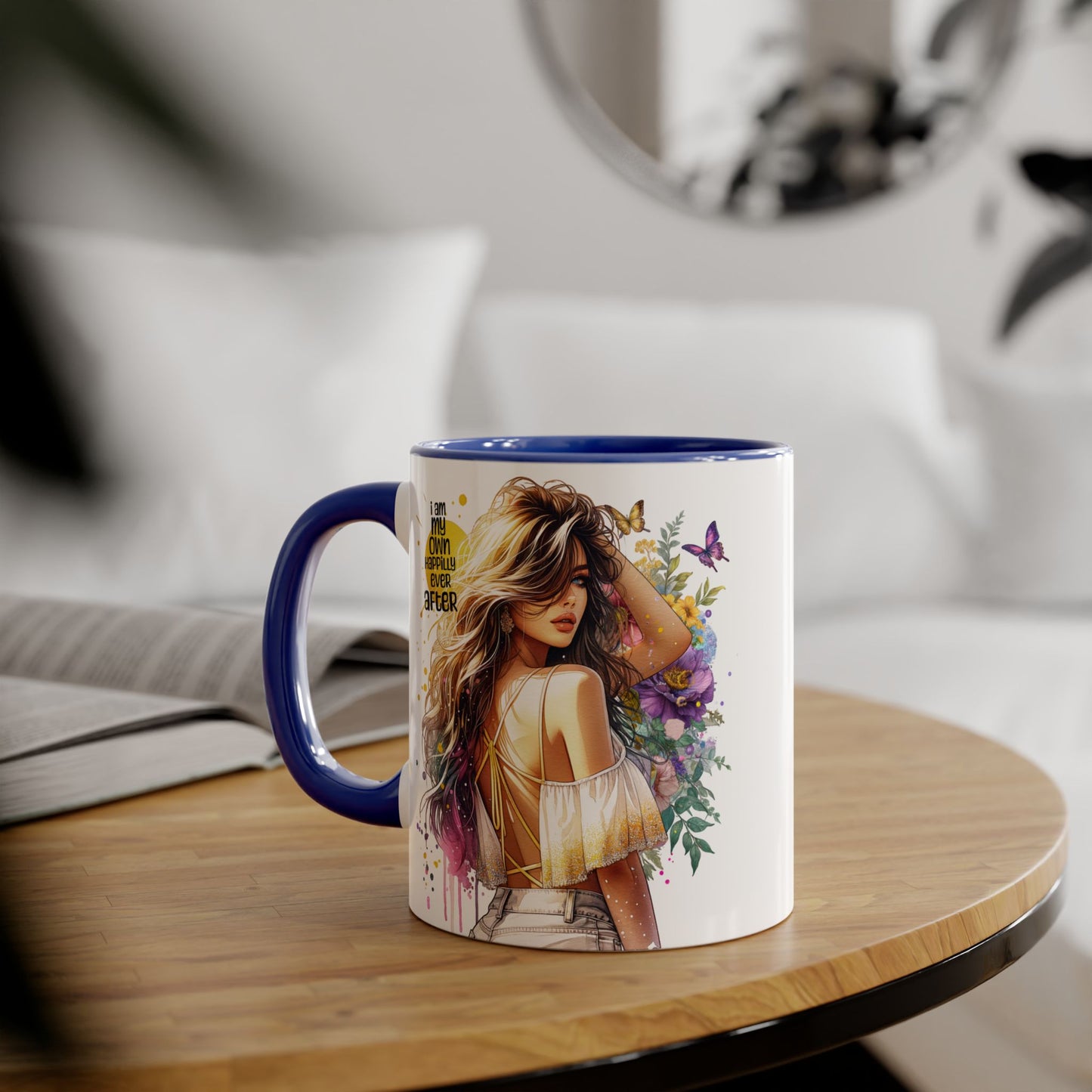 I Am My Own Happily Ever After Empowering Inspirational Accent Mug, Motivational Coffee Cup, Gift for Her, Self-Love Mug, Adulting Humor, Home Office Decor