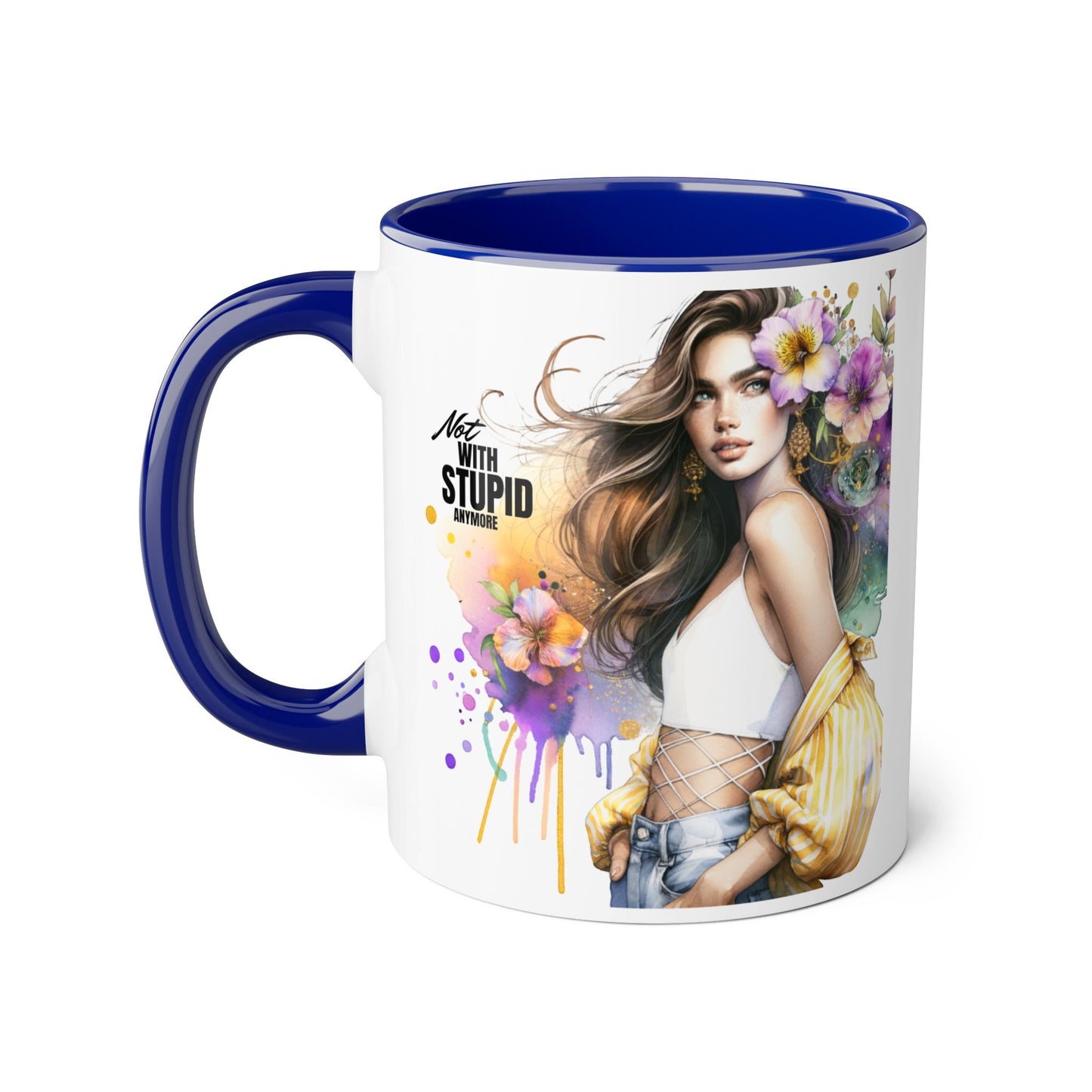 Mug - Not With Stupid Anymore Humoristic 11oz Accent Mug