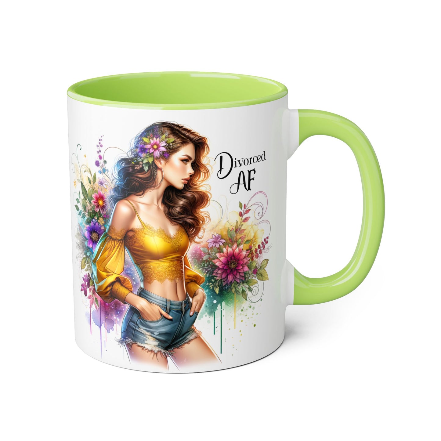 Divorce Celebration Mug | Unique Gift for Divorced Women | Affirmation Coffee Cup | Floral Design | Self-Love Reminder | Funny Divorce Gift