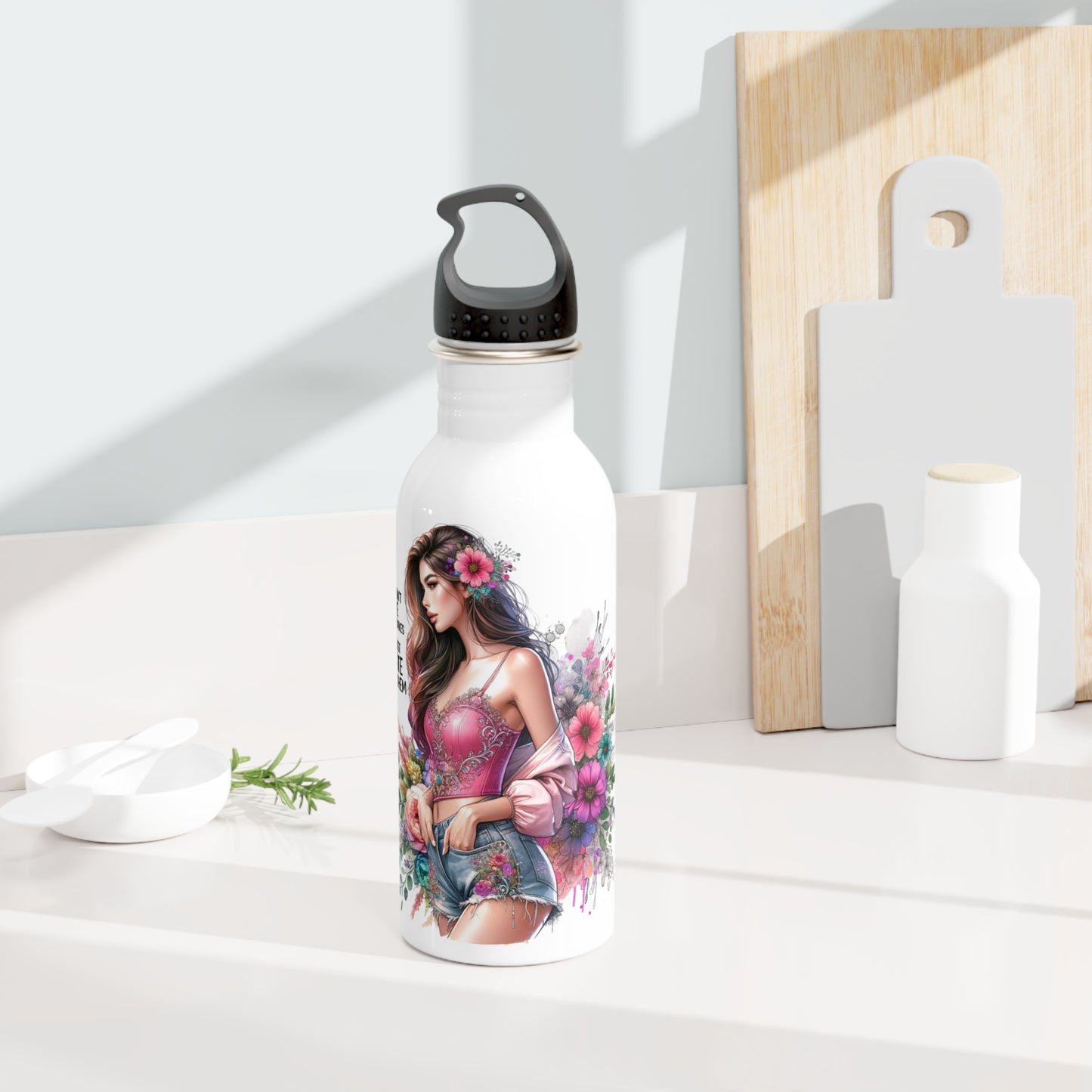 I Don't Make Mistakes, I Date Them Floral Stainless Steel Water Bottle - Quirky Eco-Friendly Hydration, Stylish Travel Mug, Fitness Accessory, Fun Gift for Her, Summer [...]