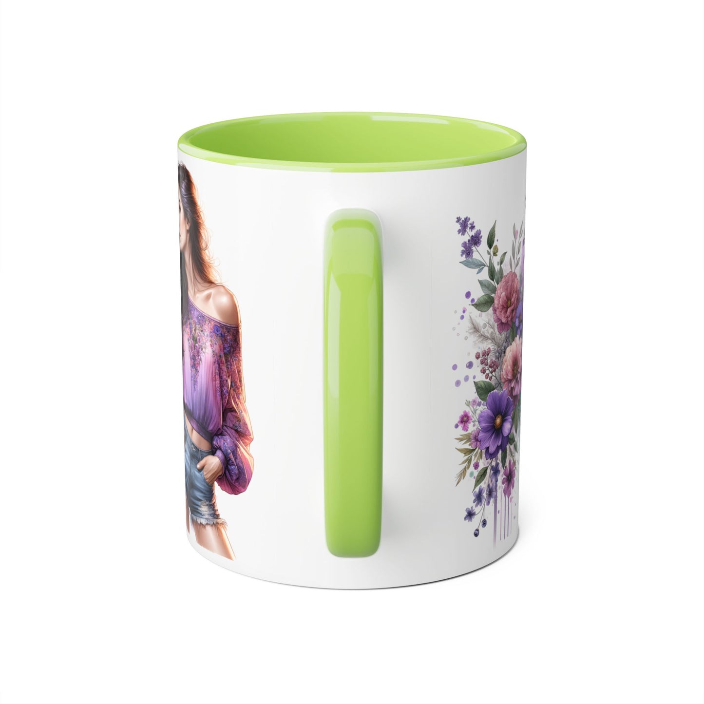 Money Can't Buy Happiness But It Can Buy Divorce Humoristic Stylish Floral Accent Mug, Coffee Cup, Gift for Her, Home Decor, Inspirational Quote, Unique Design