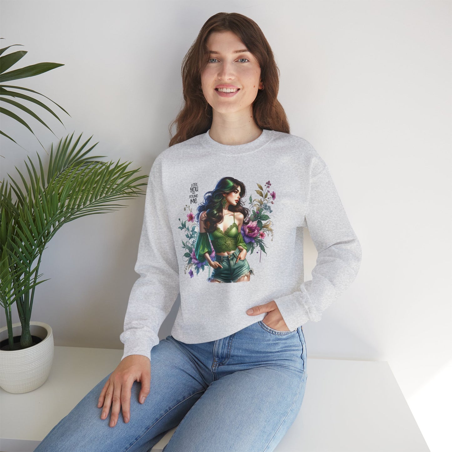 Lost You And Found Me Bohemian Floral Sweatshirt: Perfect for Cozy Days, Gift for Her, Casual Wear, Spring Fashion, Friendship Gift