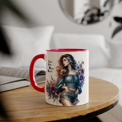 Bohemian Accent Mug, 11oz - Perfect Gift for Art Lovers, Home Decor, Coffee, Tea, Inspirational Quotes, Unique Artwork