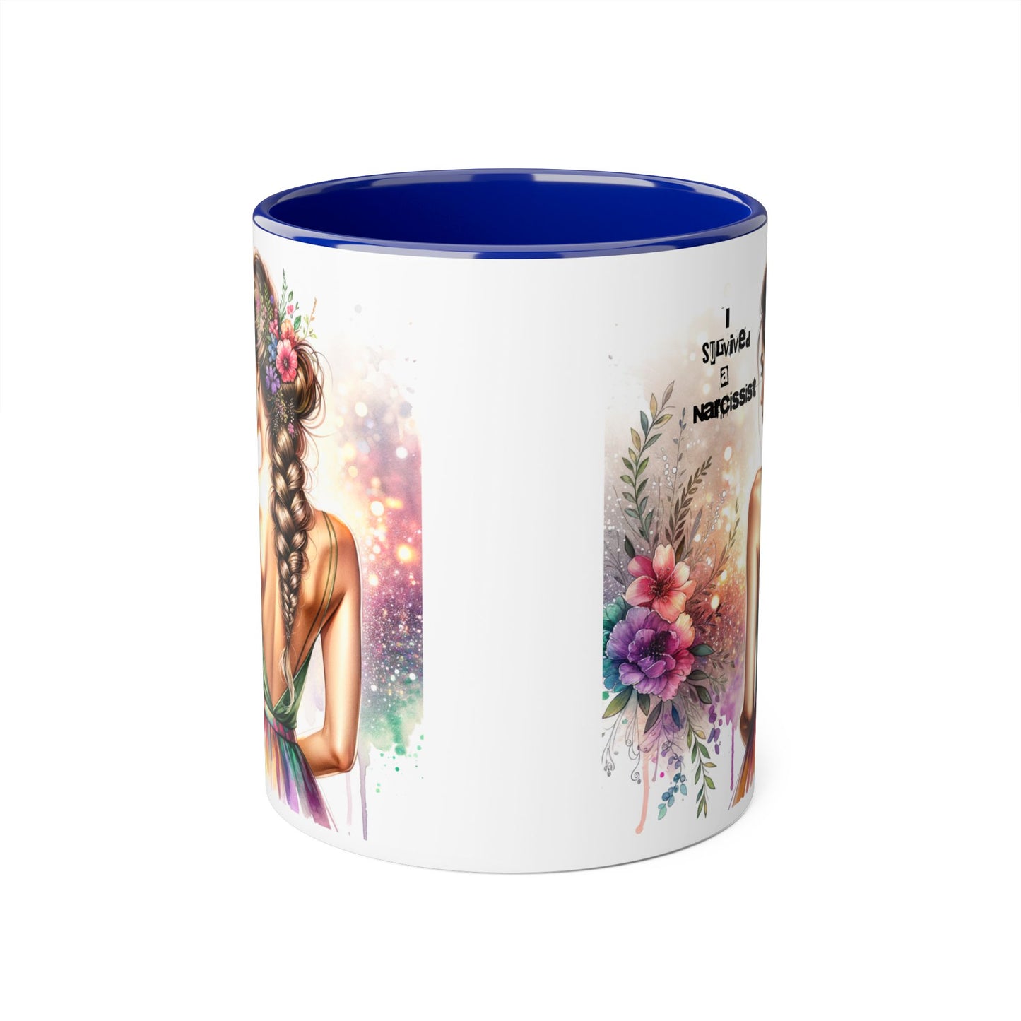 Colorful Floral Accent Mug