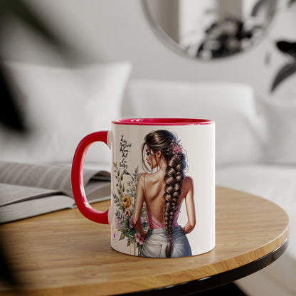 I Was Married Before But I'm Better Now Stylish Floral Accent Mug, Perfect Gift for Tea and Coffee Lovers, Unique Drinkware, Bridal Shower Gift, Inspirational Quote Mug