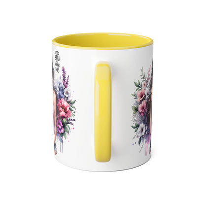 Floral Art Accent Mug - Lost You and Found Me , Coffee Lover Gift, Home Decor, Birthday, Mother's Day, Inspirational Drinkware