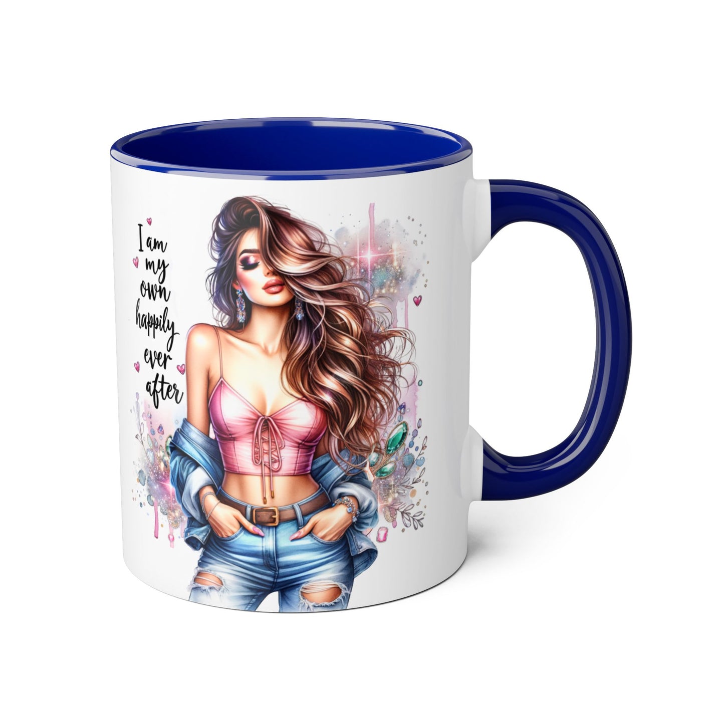 I Am My Own Happily Ever After Empowered Woman Accent Mug, Motivational Gift, Coffee Cup, Self-Love Mug, Feminine Decor, Inspirational Kitchenware