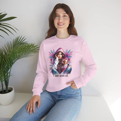 1-800-Boys-Lie Chic Floral Sweatshirt, Cozy Crewneck, Fall Fashion, Gift for Her, Self-Care Sweater, Cute Relaxed Fit