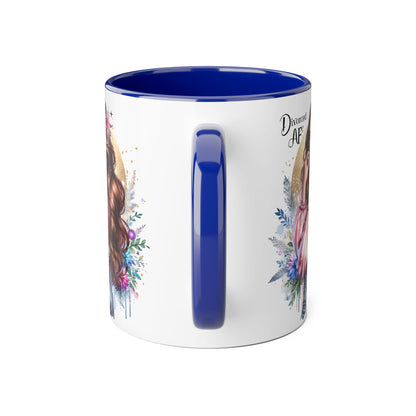 Empowered Diva Mug-Divorced AF, 11oz - Dreamy Floral Design, Perfect Gift for Divorced Friends, Birthday, Self-Care, Coffee Lovers