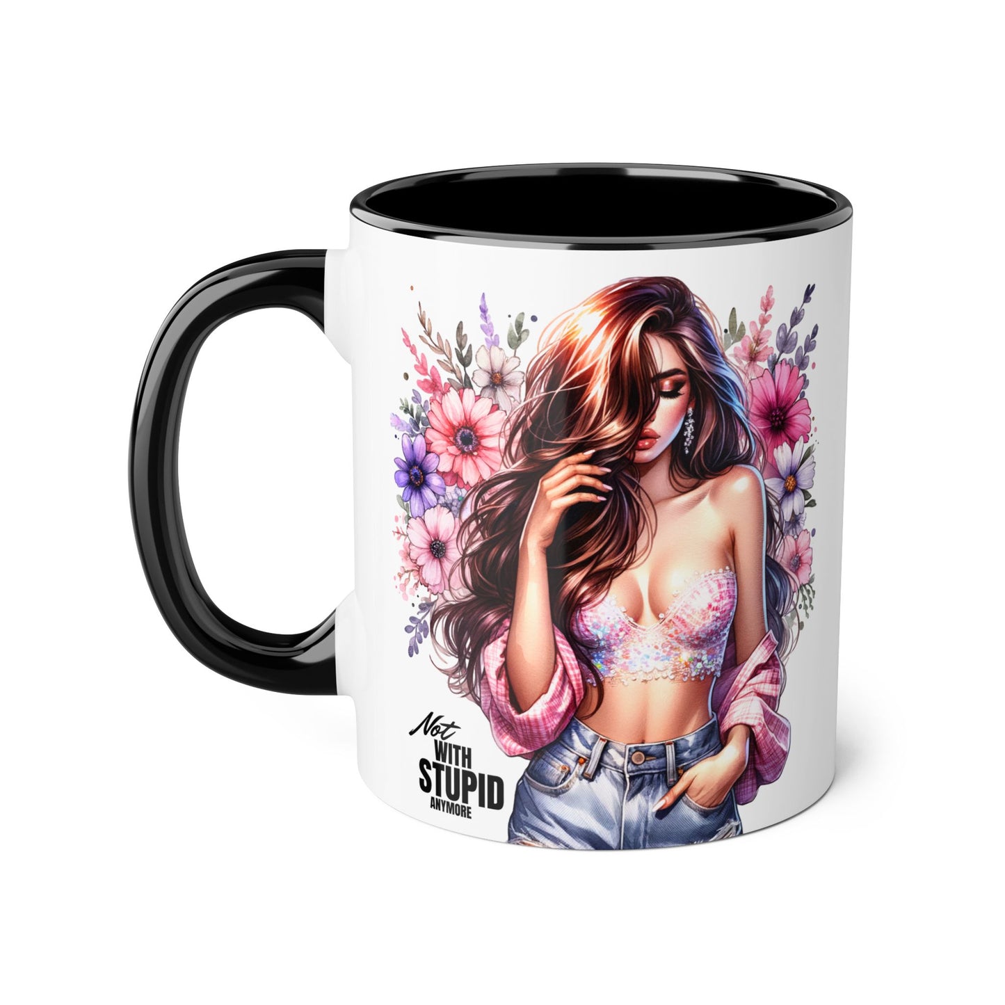 Mug - Not With Stupid Anymore Humoristic 11oz Accent Mug