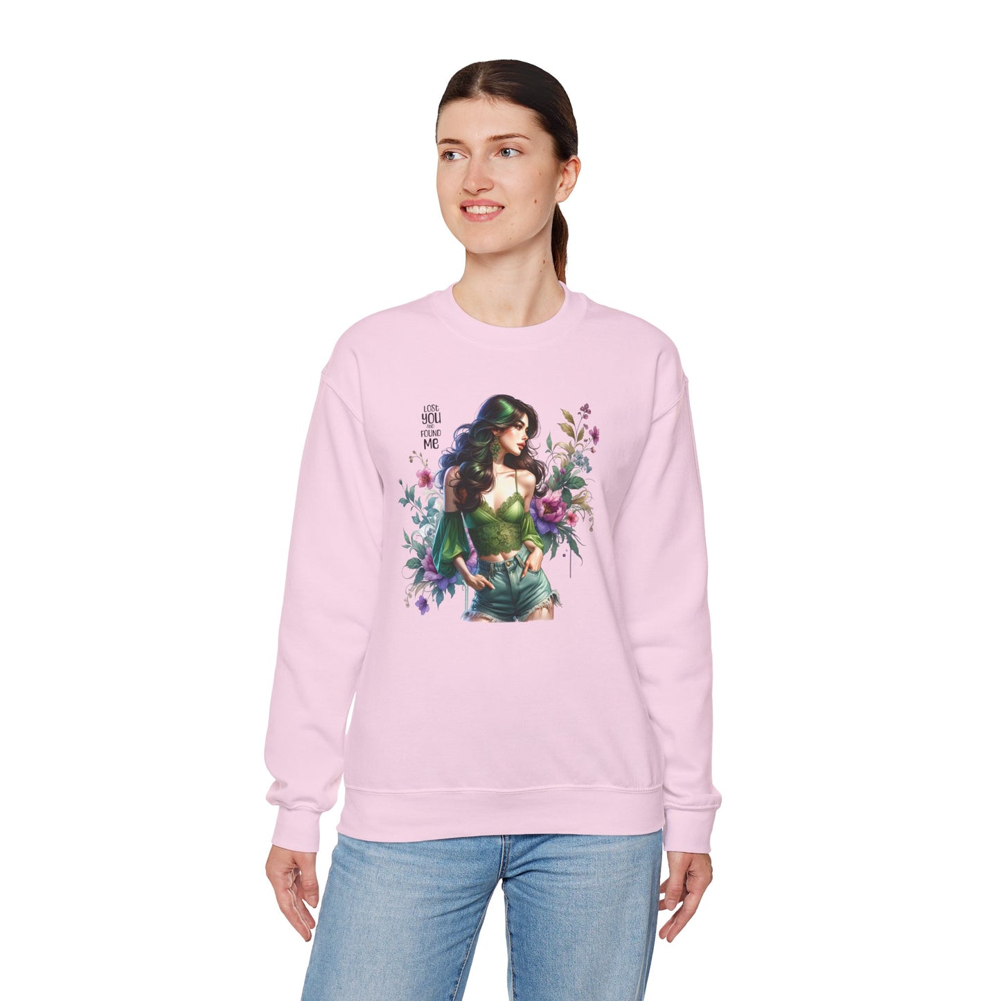 Lost You And Found Me Bohemian Floral Sweatshirt: Perfect for Cozy Days, Gift for Her, Casual Wear, Spring Fashion, Friendship Gift