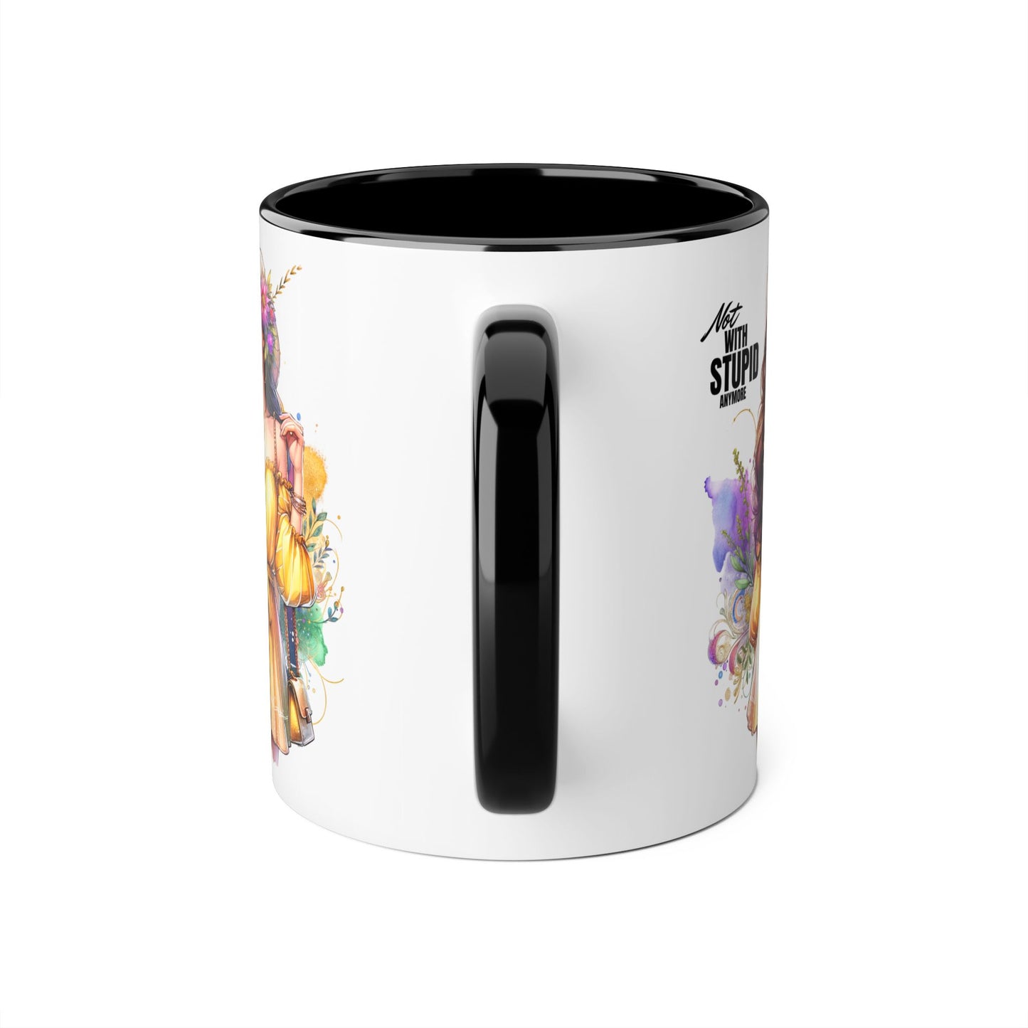 Not With Stupid Anymore Humoristic 11oz Accent Mug