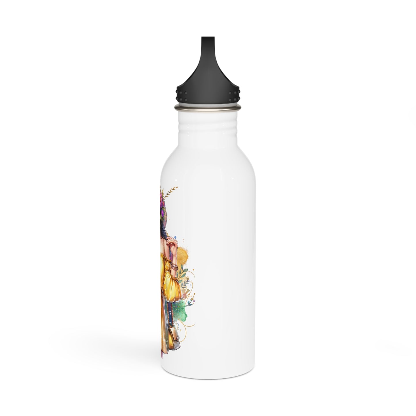 Thank U, Next Boho Floral Stainless Steel Water Bottle - Stylish Hydration, Eco-Friendly Travel Mug, Gift for Her, Adventure Companion, Summer Accessory