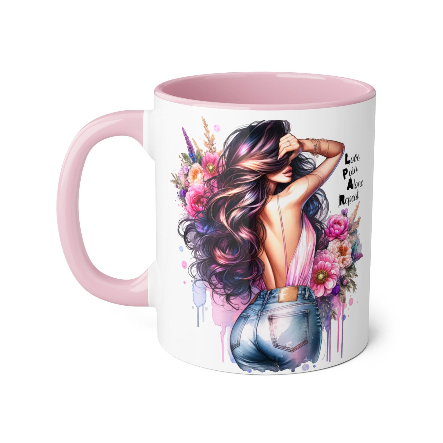 Beautiful Floral Accent Mug, Inspirational Gift, Coffee Cup, Art Mug for Her, Birthday, Mother's Day, Home Decor, Lover's Gift