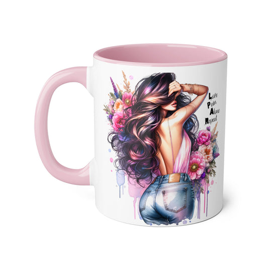 Beautiful Floral Accent Mug, Inspirational Gift, Coffee Cup, Art Mug for Her, Birthday, Mother's Day, Home Decor, Lover's Gift