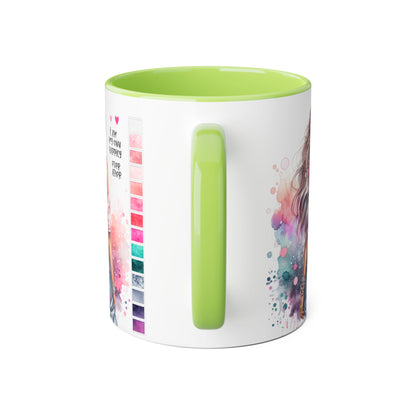 I Am My Own Happily Ever After Colorful Inspirational Accent Mug - Perfect for Coffee Lovers, Art Enthusiasts, Gift Ideas, Motivational Coffee Cup, Cozy Vibes