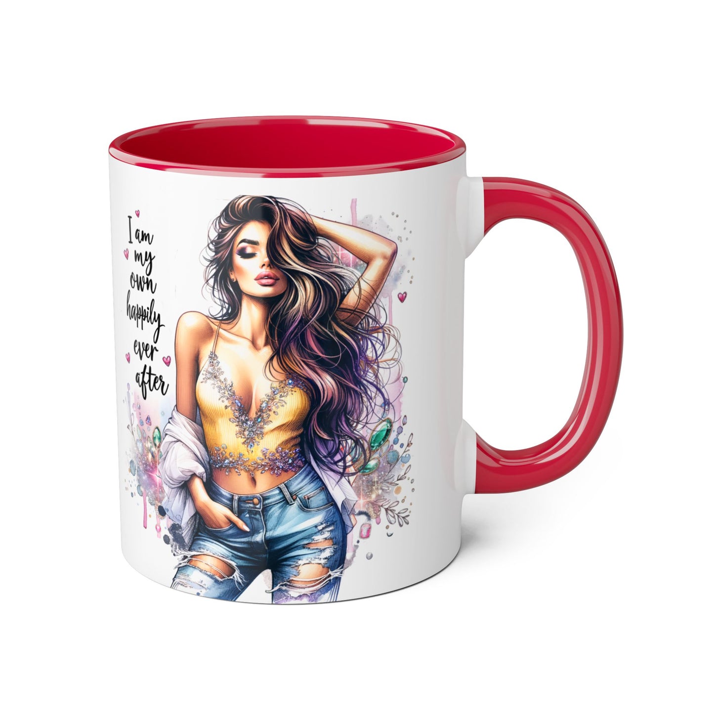 Inspirational Accent Mug - "I Am My Own Happily Ever After" 11oz Coffee Cup