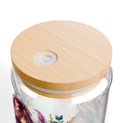 I Am My Own Happily Ever After Floral Sipper Glass, 16oz - Stylish Water Bottle for Everyday Use, Floral Drinkware, Summer Hydration, Eco-friendly Gift, Kitchen [...]