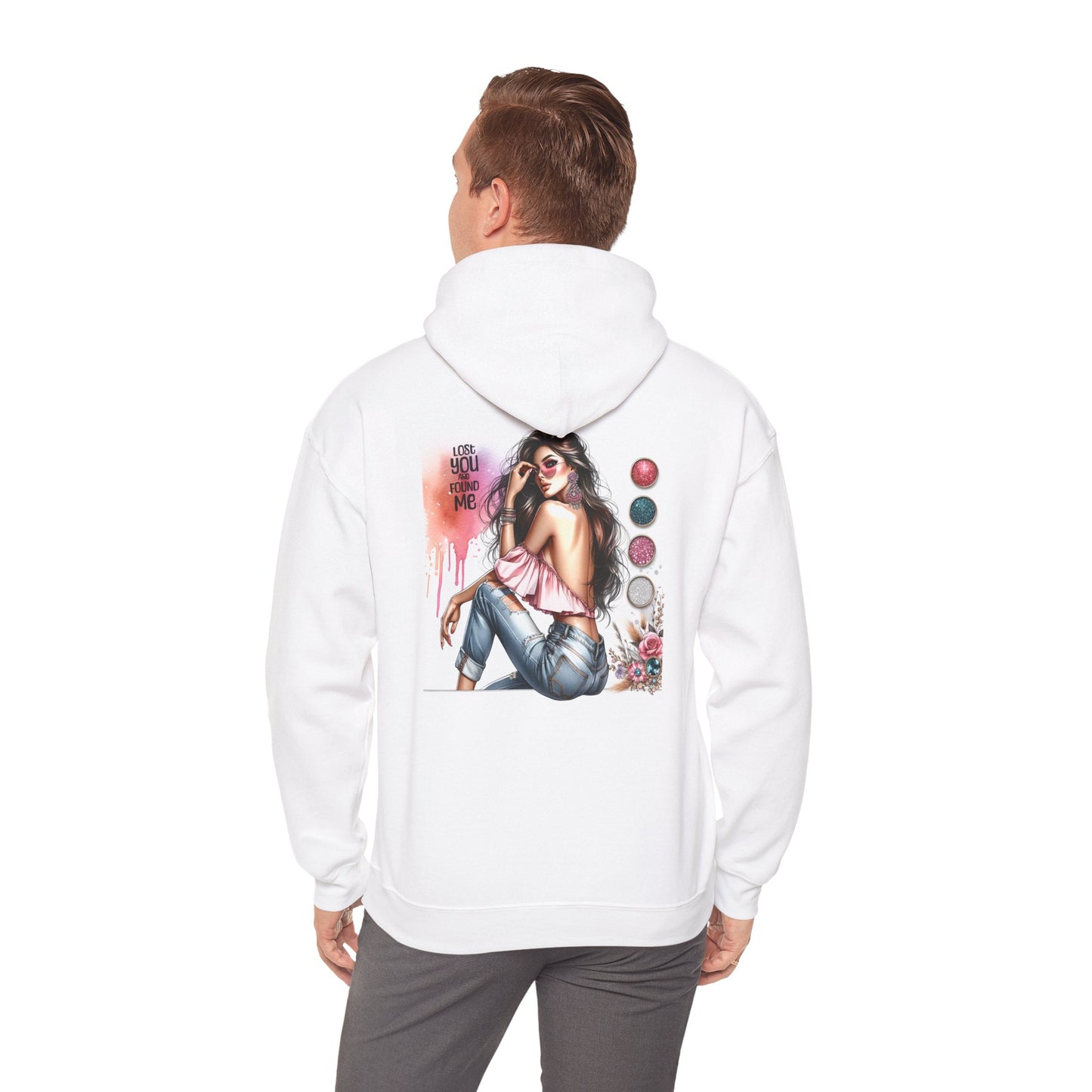 Breakup Hoodie - Unisex Hooded Sweatshirt Lost You and Found Me Design