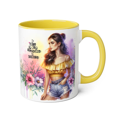 Funny Accent Mug - My Taste in Men is Probably a Disability Humor 11oz Cup