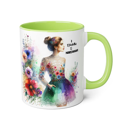 Colorful Floral Quotes Coffee Mug, Gift for Flower Lovers, Inspirational Mug, Unique Tea Cup, Perfect for Birthdays