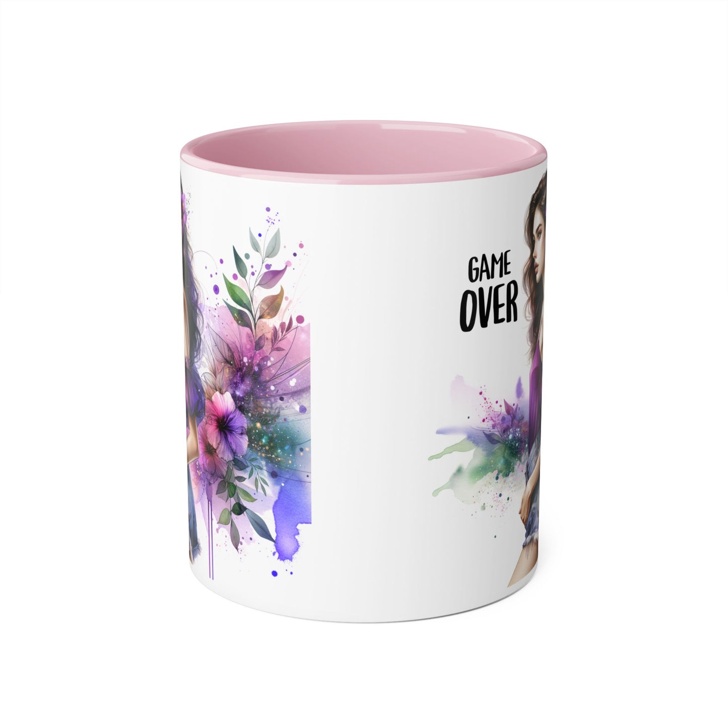 Game Over Accent Mug - Stylish Coffee Cup for Gamers, Unique Gift, Trendy Home Decor, Birthday Present, Cafe Lover's Essential