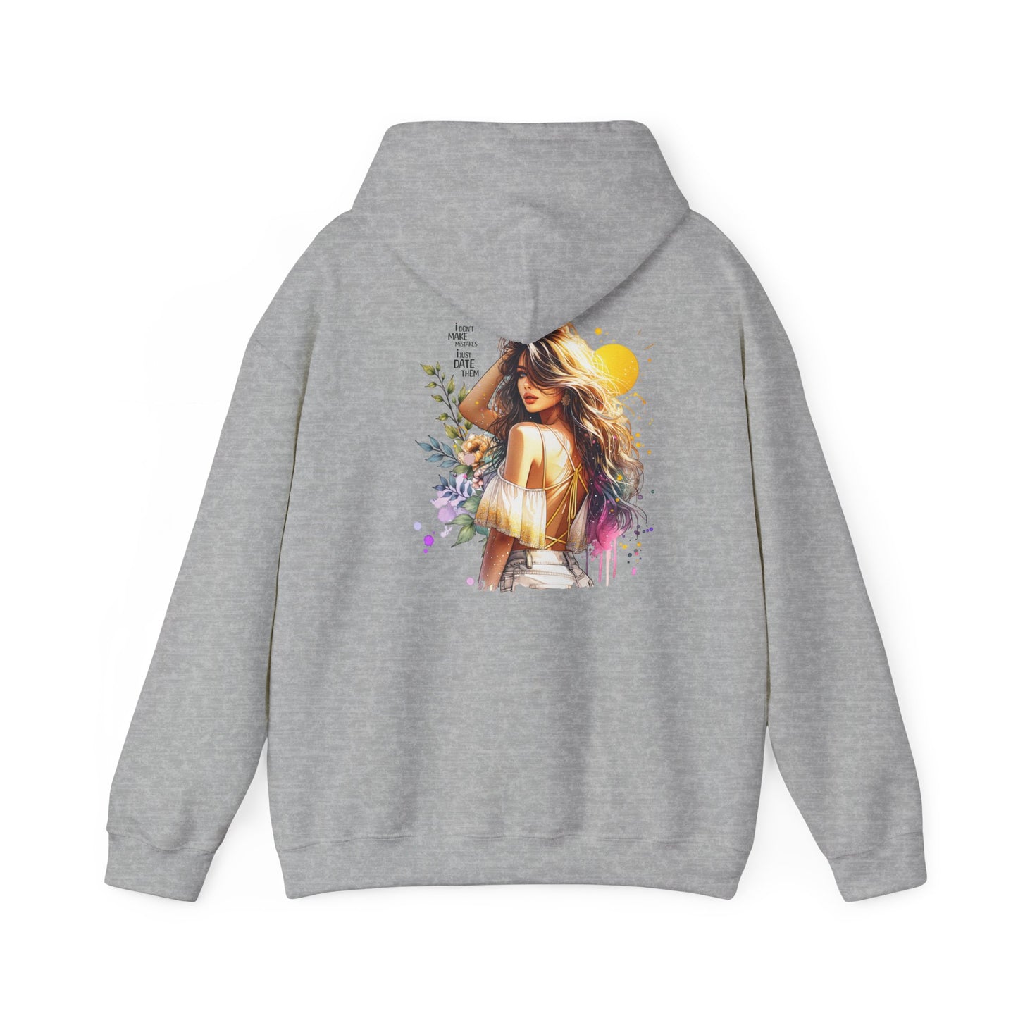 I Don`t  Make Mistakes, I Just Date Them Boho Chic Artist Hoodie, Cozy Sweatshirt, Gift for Art Lovers, Casual Wear, Summer Vibes, Creative Style, Festivals