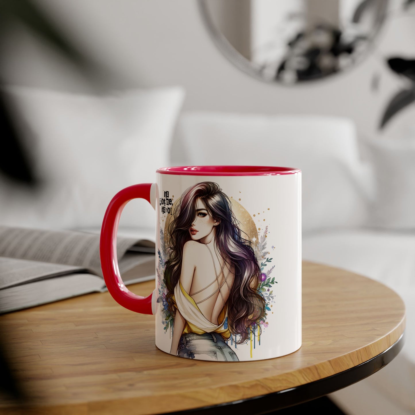 It's Not Me, It's You Humoristic Artistic Accent Mug for Coffee Lovers, Floral Design Mug, Unique Gift for Her, Inspirational Mug, Kitchen Decor, Birthday Present
