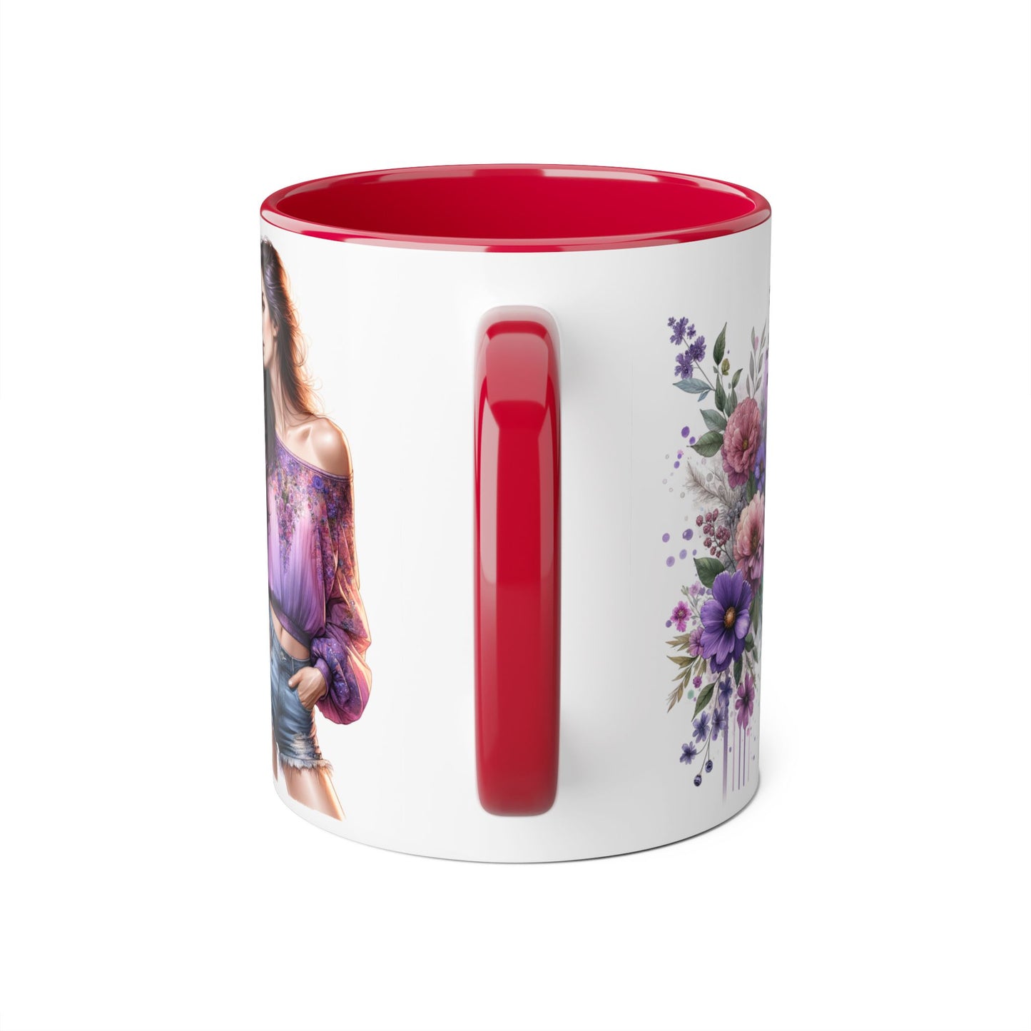 Money Can't Buy Happiness But It Can Buy Divorce Humoristic Stylish Floral Accent Mug, Coffee Cup, Gift for Her, Home Decor, Inspirational Quote, Unique Design