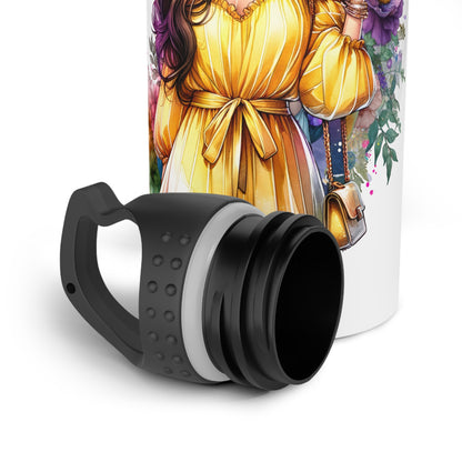 I Am My Own Happily Ever After Whimsical Stainless Steel Water Bottle with Floral Design, Cute Eco-Friendly Hydration, Inspirational Gift, Summer Accessory, [...]