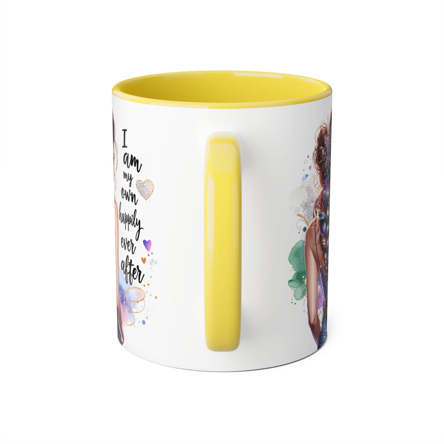 Inspirational Accent Mug - "I Am My Own Happily Ever After" - 11oz Coffee Cup for Self-Love and Empowerment