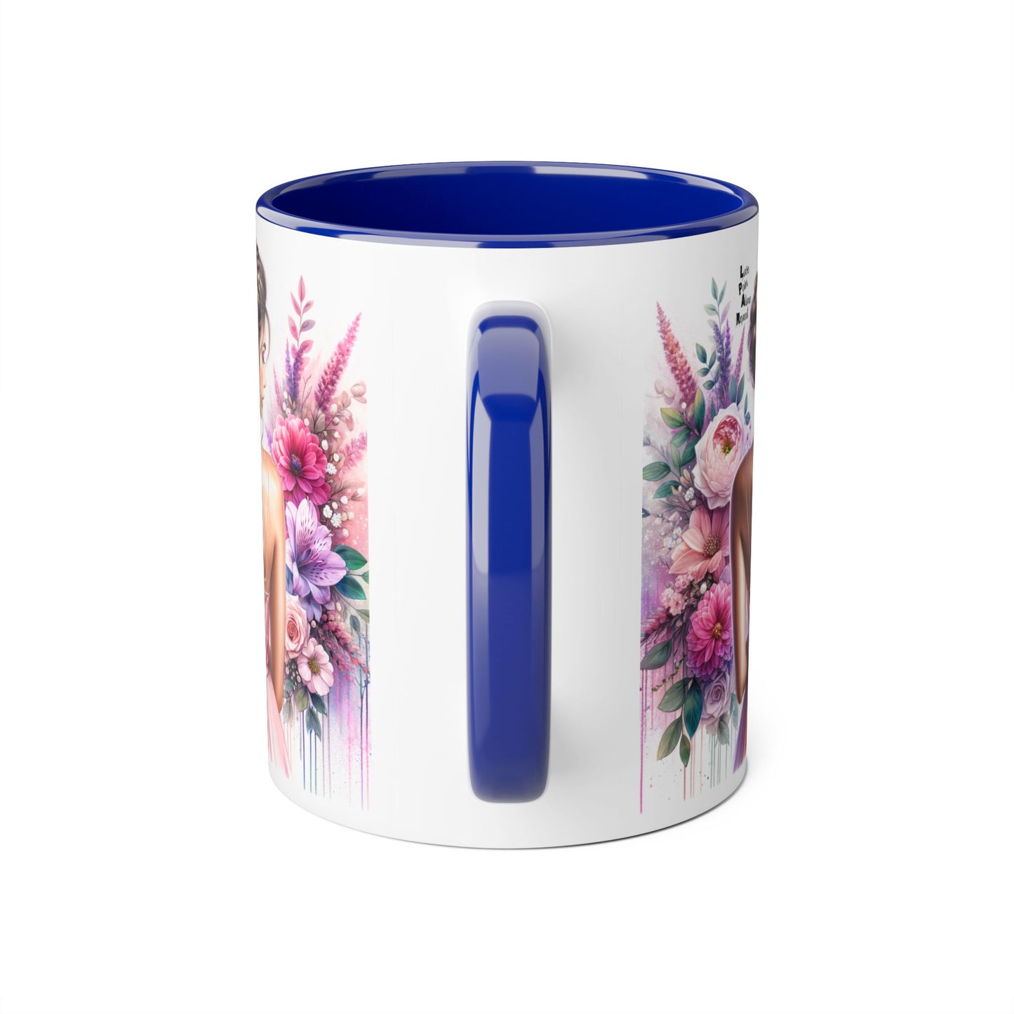 Floral Elegance Mug - Inspirational Coffee Cup, Gift for Her, Wedding Favor, Valentine's Day, Home Decor