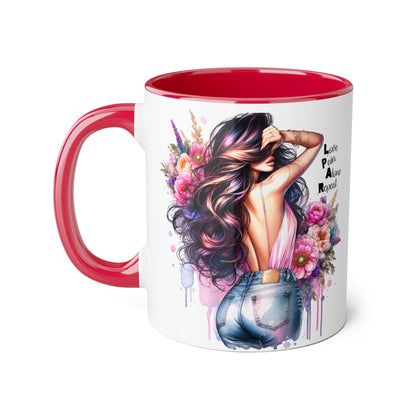 Beautiful Floral Accent Mug, Inspirational Gift, Coffee Cup, Art Mug for Her, Birthday, Mother's Day, Home Decor, Lover's Gift